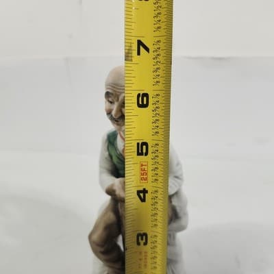 Vintage Figurine of a Man Smoking Pipe w/ Cane Portugal 6.5" - Thumbnail 8