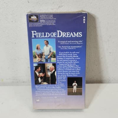 Field of Dreams VHS 1989 Factory Sealed Watermark McDonald's Jurassic Park Promo - Thumbnail 2