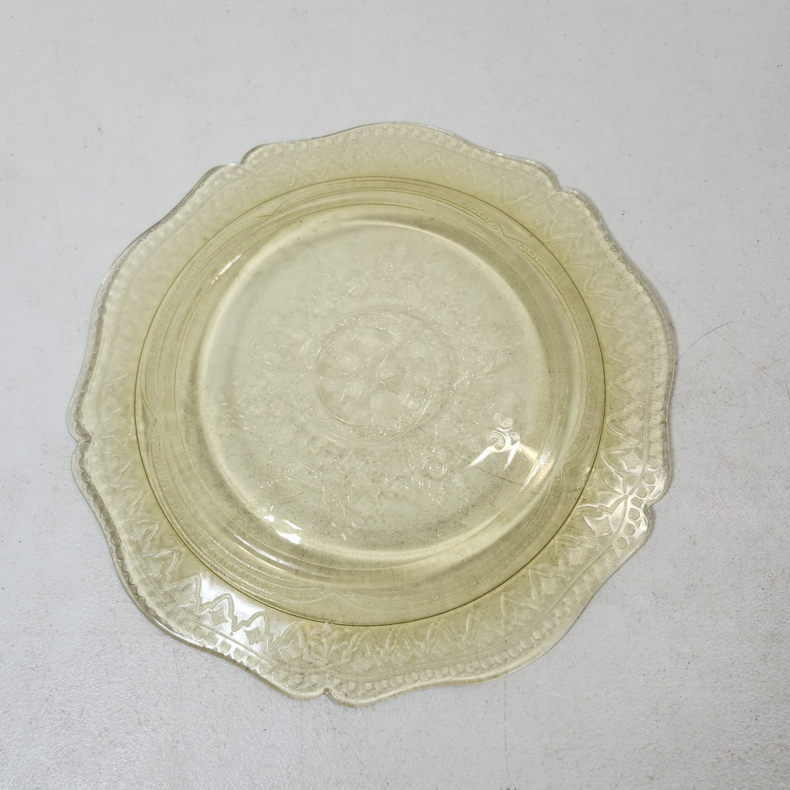 Federal Amber Patrician Spoke Dinner Plate 10.75" Depression Glass - Thumbnail 4