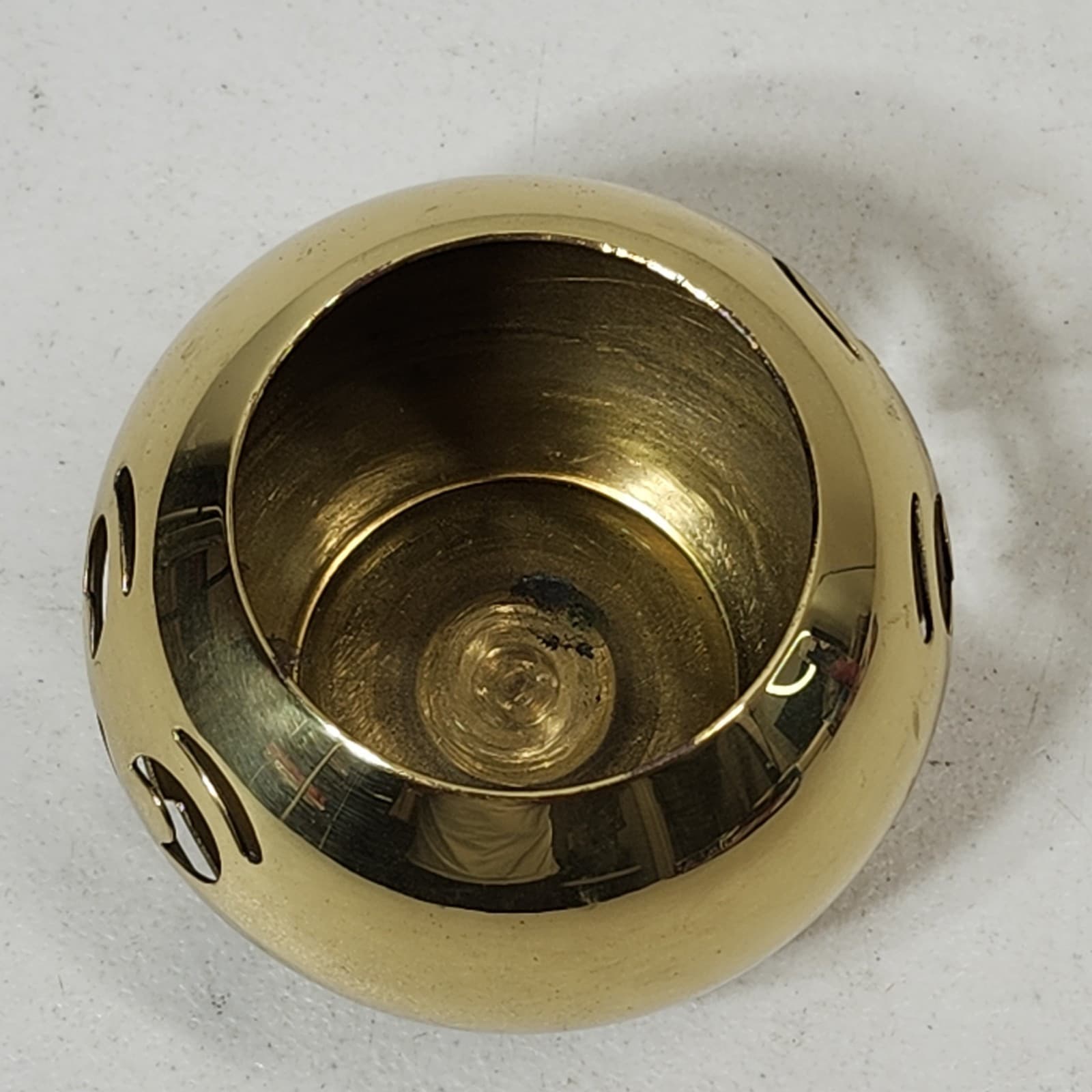 Vintage Brass Pumpkin Votive Candle Holder Home Decor - Thumbnail 5