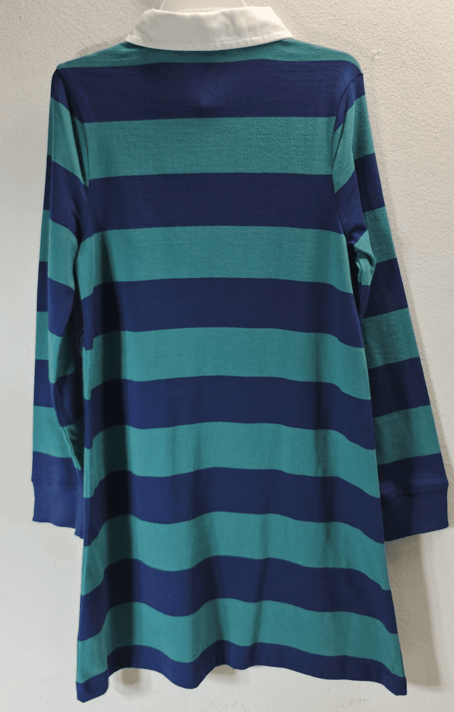 Wonder Nation Girls Striped Shirt Dress Top Size Small 6 Green Blue NEW - Thumbnail 4