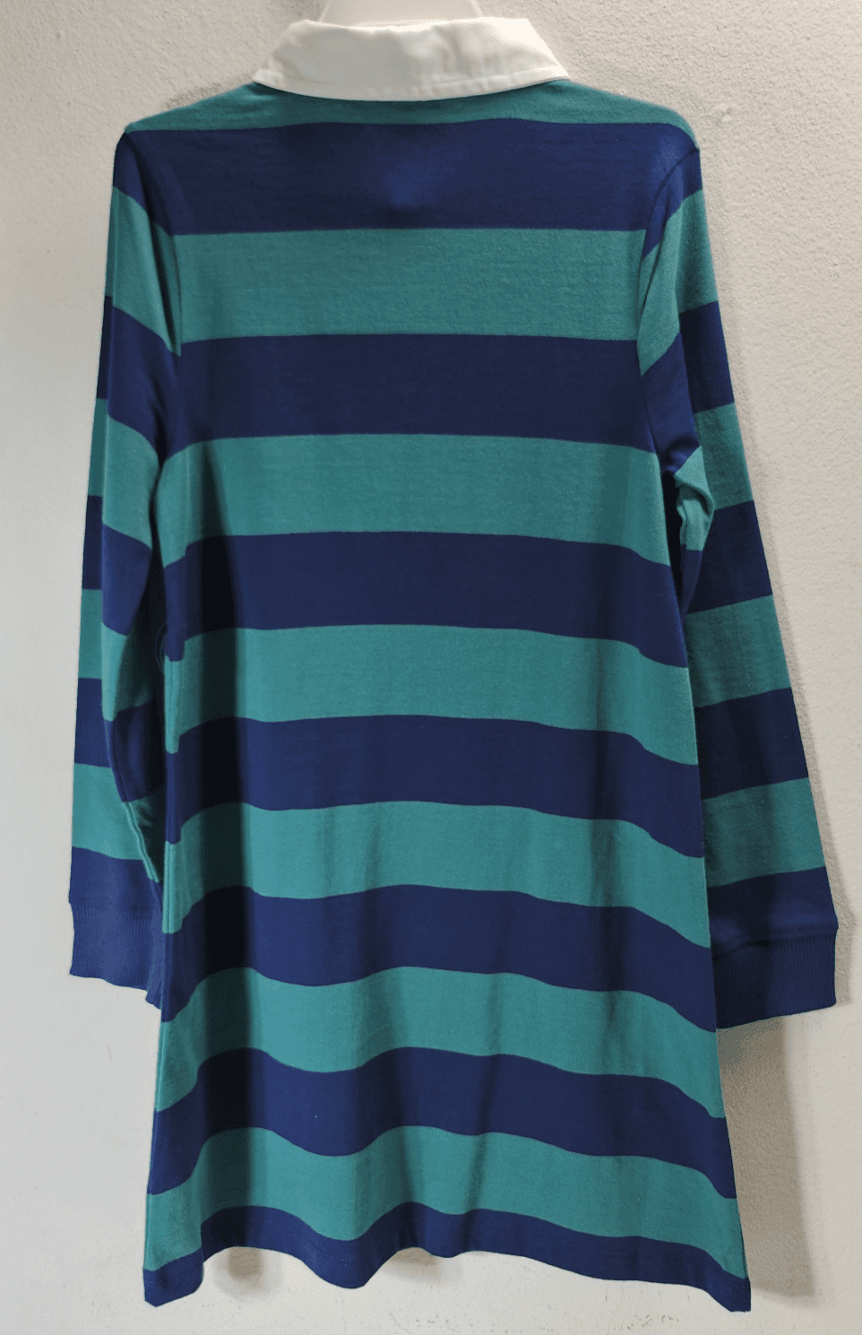 Wonder Nation Girls Striped Shirt Dress Top Size Small 6 Green Blue NEW - Thumbnail 6