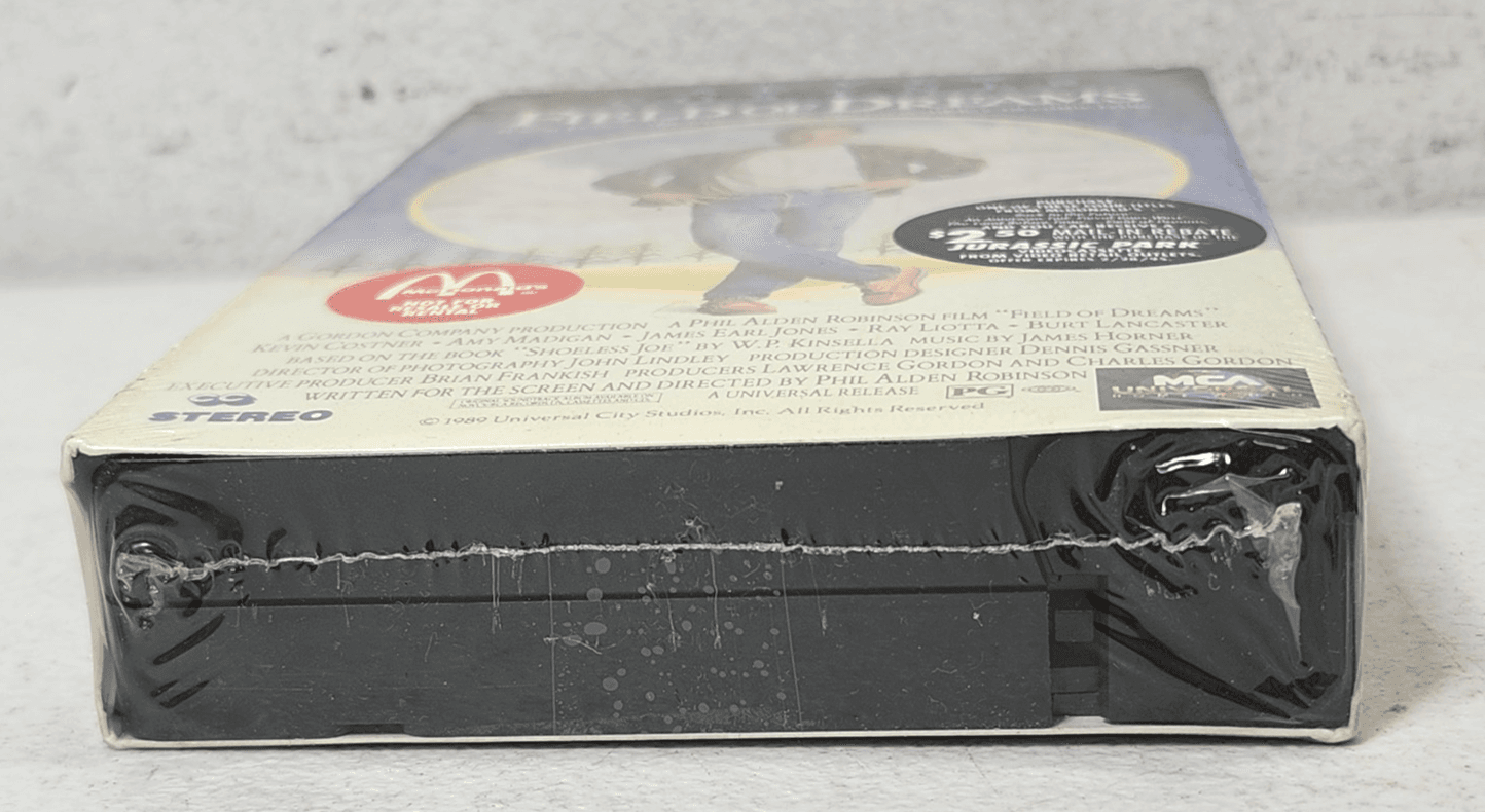 Field of Dreams VHS 1989 Factory Sealed Watermark McDonald's Jurassic Park Promo - Thumbnail 3
