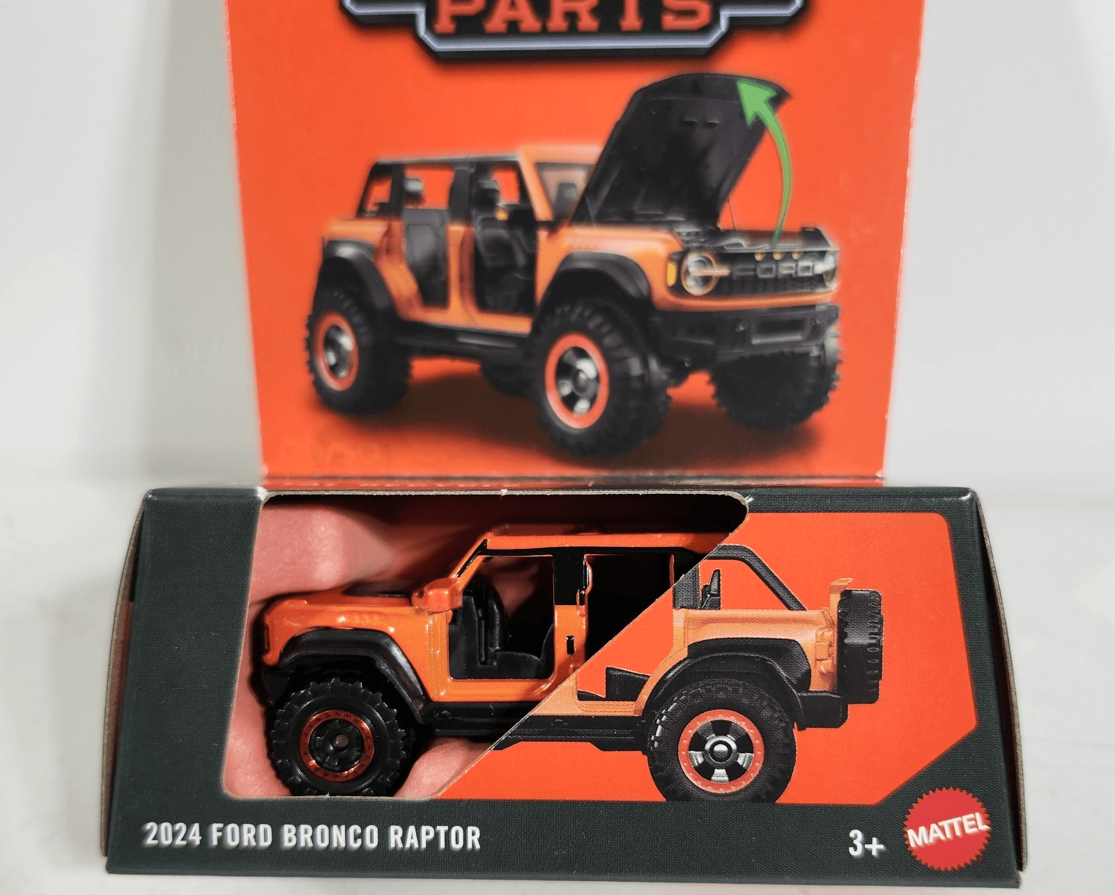 Matchbox 2024 Ford Bronco Raptor Orange Moving Parts Car 1/64 Toy Vehicle NEW - Thumbnail 2