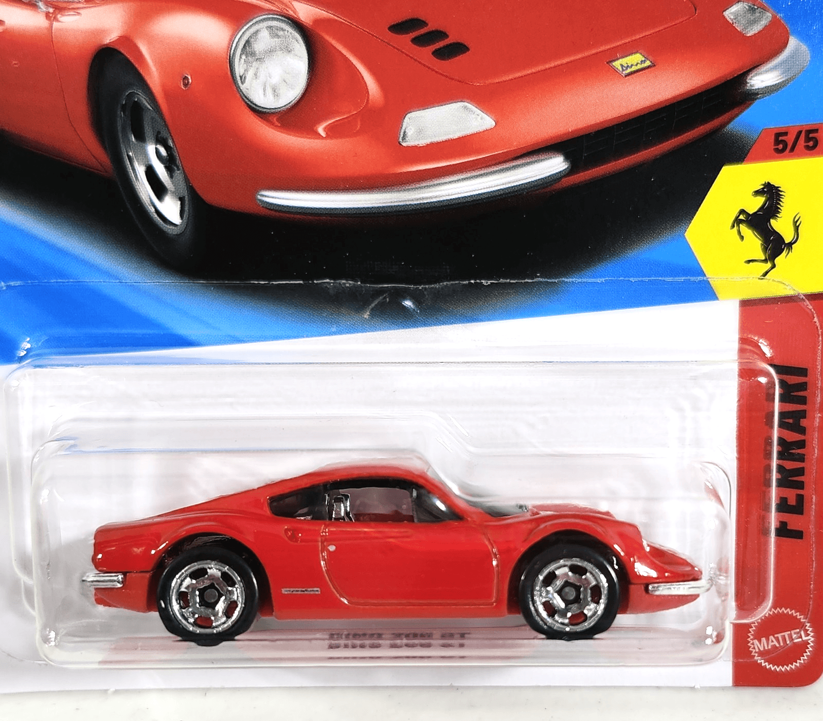 2026 Hot Wheels Ferrari Dino 206 GT Red Car 1/64 Toy Vehicle NEW - Thumbnail 2
