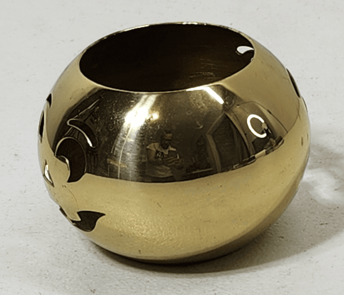 Vintage Brass Pumpkin Votive Candle Holder Home Decor - Thumbnail 3