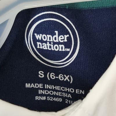 Wonder Nation Girls Striped Shirt Dress Top Size Small 6 Green Blue NEW - Thumbnail 8