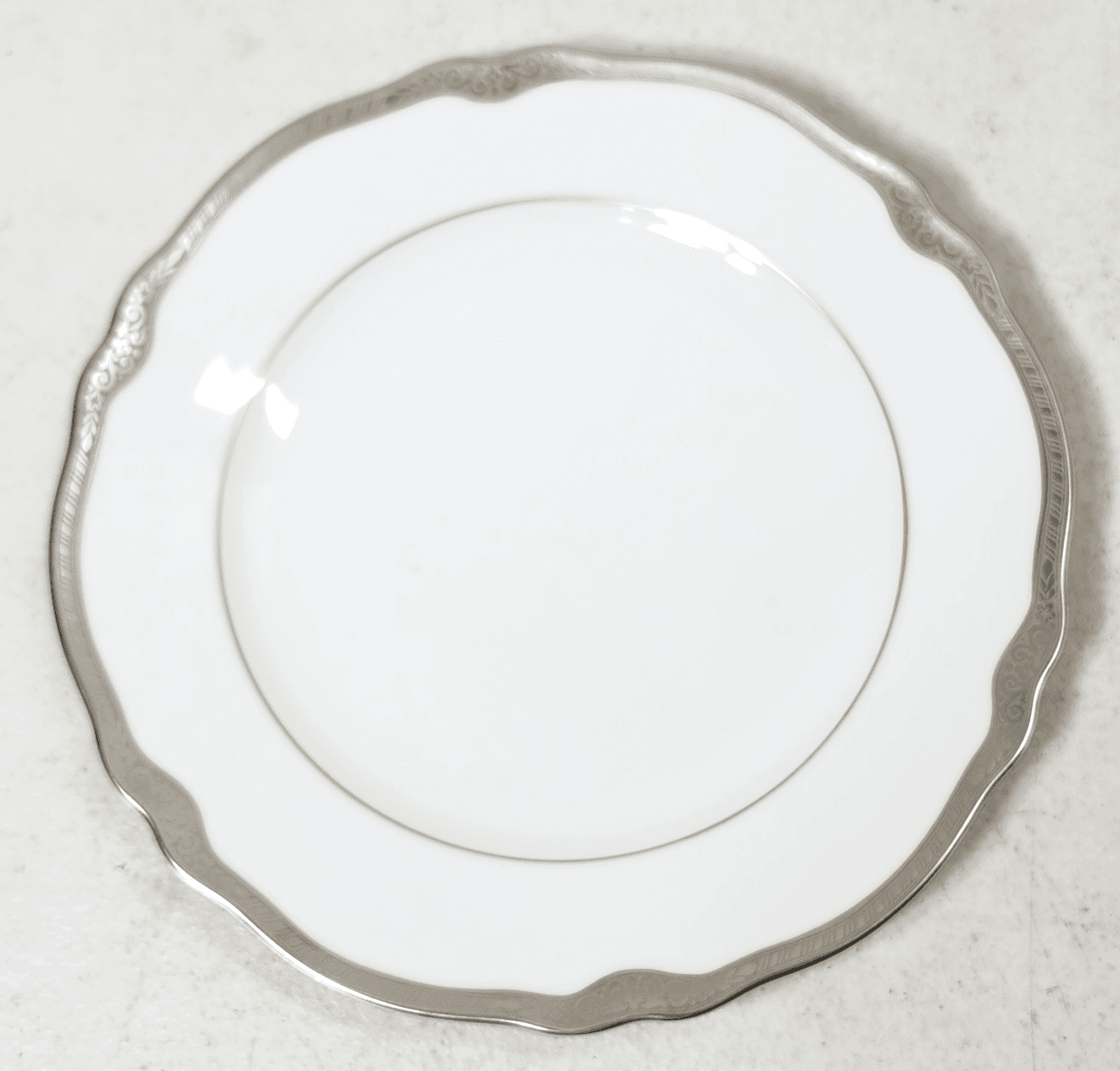 4 Franconia Krautheim Selb Bavaria Platina Salad Plates 7.5" Platinum Rim - Thumbnail 2