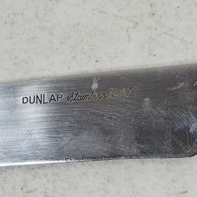 Vintage Dunlap Stainless Steel Fixed Blade Knife Kitchen 13" Wood Handle - Thumbnail 5
