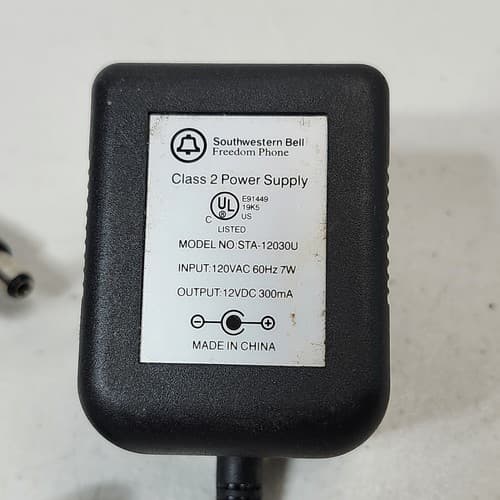 Southwestern Bell AC Adapter Power Supply Cord 12V 300mA