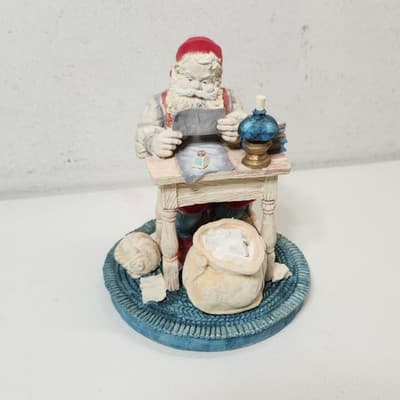 Jolly Old St Nicholas Santa Figurine Holiday Home Decor Enesco 1991 - Thumbnail 3