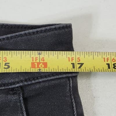 Cosmic Blue Love Womens Jeans Straight Leg Size 31 Black Denim Pants - Thumbnail 2