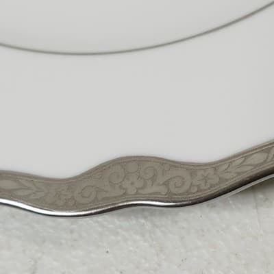4 Franconia Krautheim Selb Bavaria Platina Salad Plates 7.5" Platinum Rim - Thumbnail 4