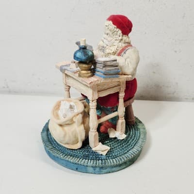 Jolly Old St Nicholas Santa Figurine Holiday Home Decor Enesco 1991 - Thumbnail 4