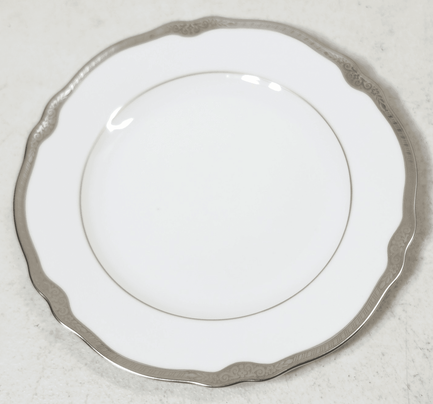 4 Franconia Krautheim Selb Bavaria Platina Salad Plates 7.5" Platinum Rim - Thumbnail 3