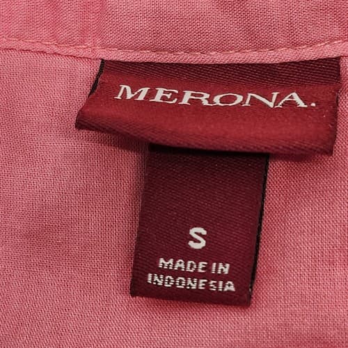 Merona Womens Small Sleeveless Ruffle Blouse Shirt Pink - Thumbnail 5