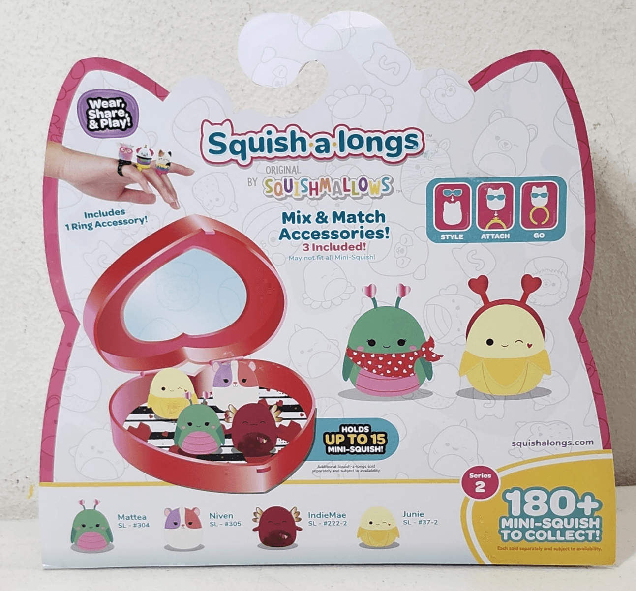Squishmallow Squish-a-Longs Kids Toy 8 Piece Red Series 2 NEW - Thumbnail 6