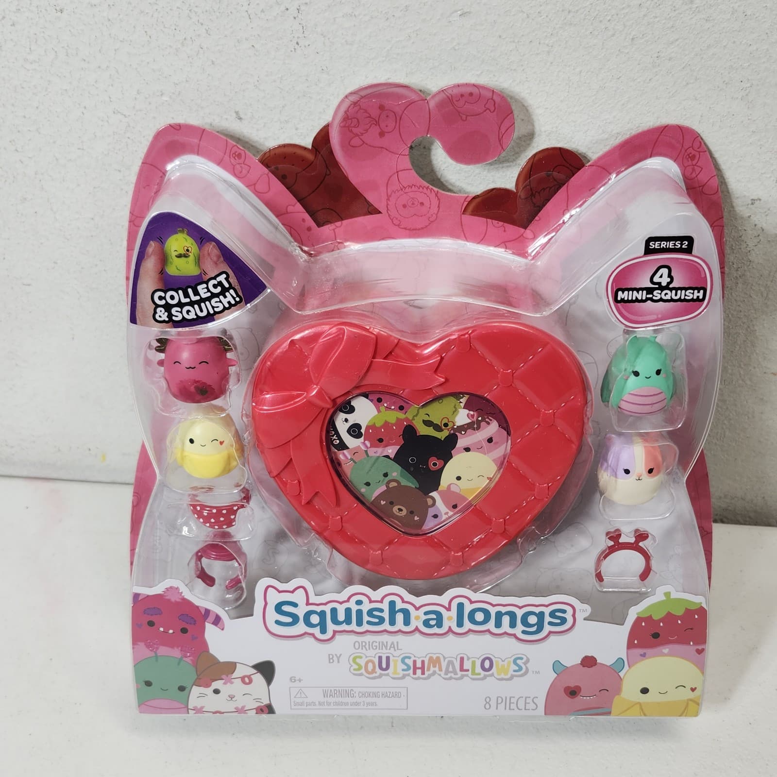 Squishmallow Squish-a-Longs Kids Toy 8 Piece Red Series 2 NEW - Thumbnail 2