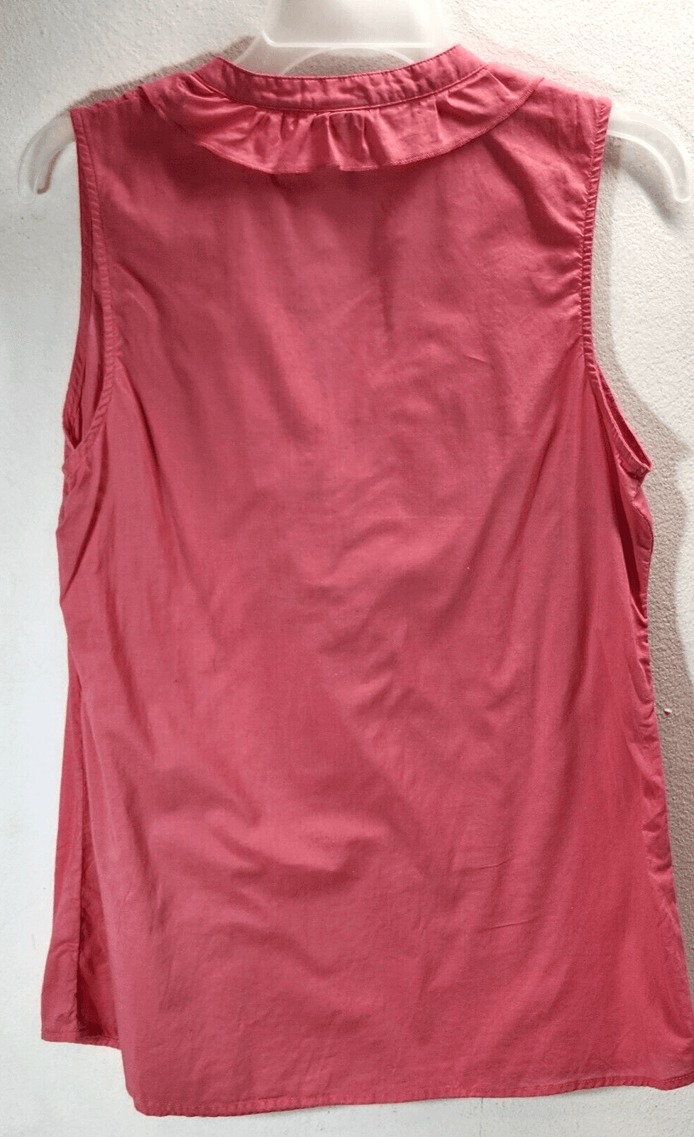 Merona Womens Small Sleeveless Ruffle Blouse Shirt Pink - Thumbnail 4
