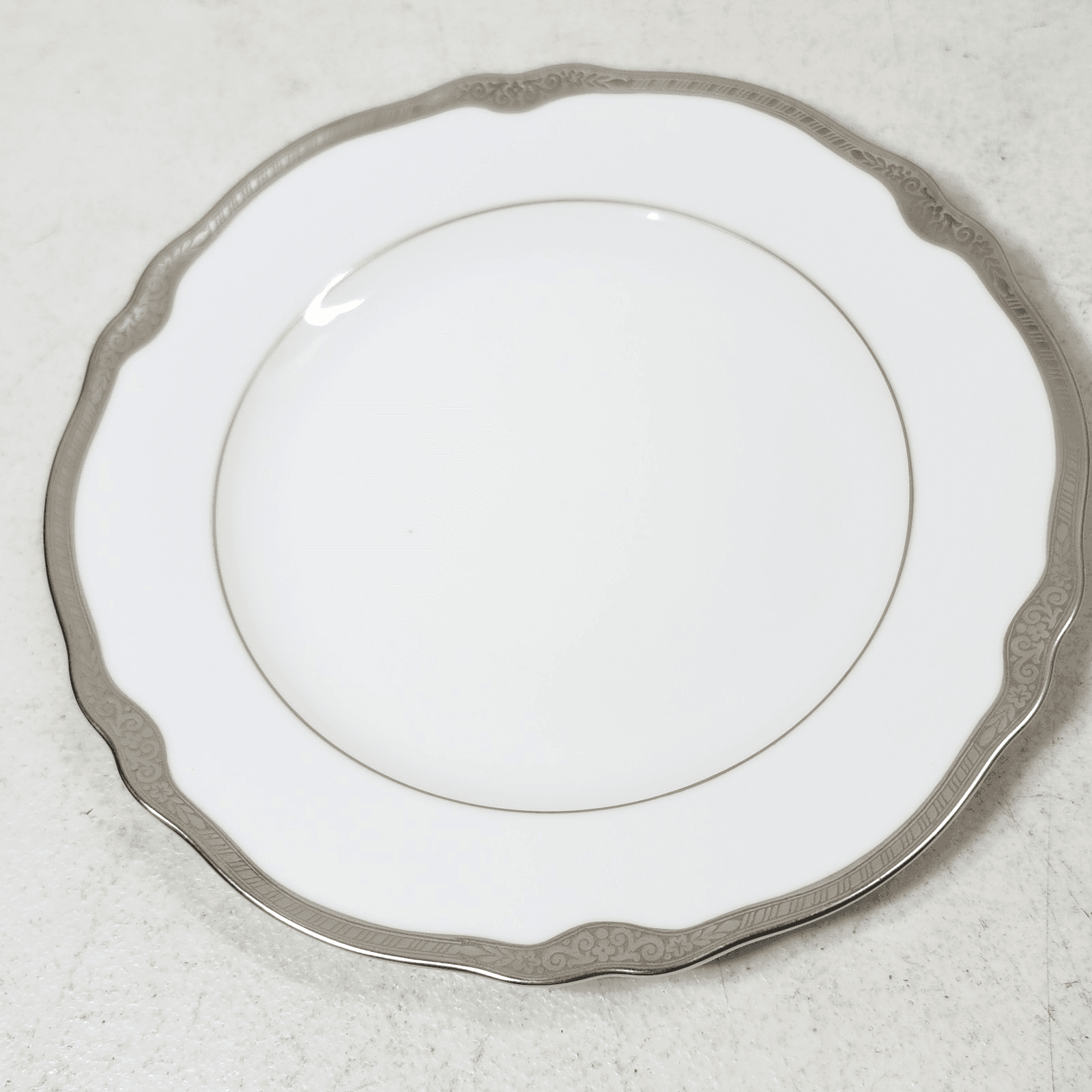 4 Franconia Krautheim Selb Bavaria Platina Salad Plates 7.5" Platinum Rim