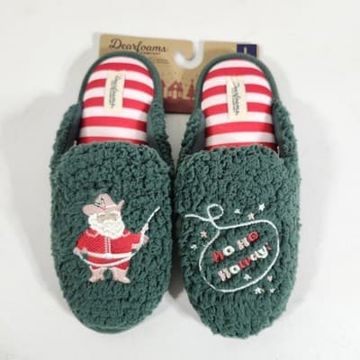 Dearfoams Women’s Size Large 9-10 Clog Slippers Cozy Comfort Green NEW - Thumbnail 2