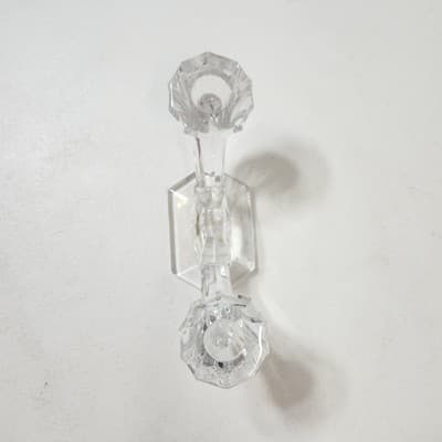 Val St Lambert Imperial Double Light Candlestick Holder Art Deco Home Decor - Thumbnail 6