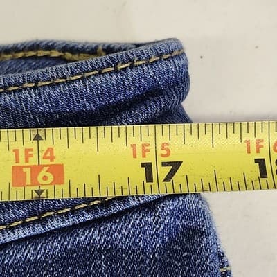 Lee Jeans Womens 16 Short Blue Denim Bootcut Mid-Rise Fit - Thumbnail 2