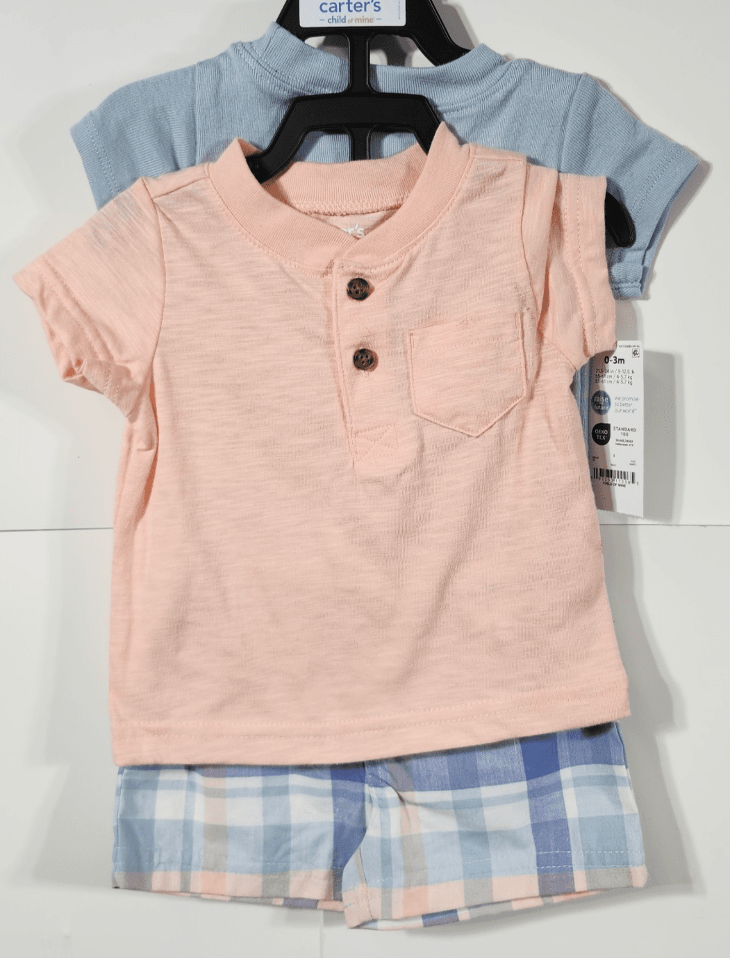 Carters 3 Piece Infant Baby Boy Outfit Set Size 0-3 Months NEW - Thumbnail 3