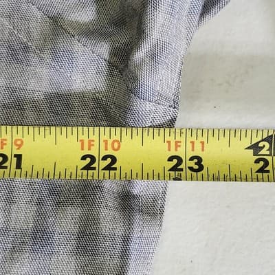 Egara Shirt Mens XL Slim Fit Button Up Long Sleeve Gray Blue Black - Thumbnail 2