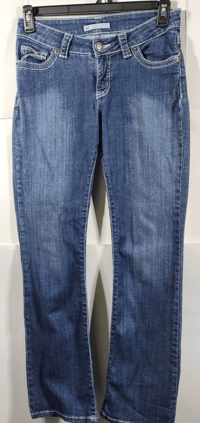 Lee Women's 4 Jeans Slender Secret Lower On The Waist Bootcut Blue Denim - Thumbnail 5