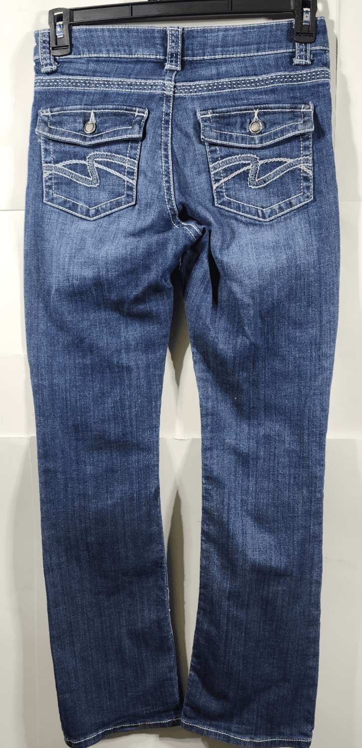 Lee Women's 4 Jeans Slender Secret Lower On The Waist Bootcut Blue Denim - Thumbnail 4