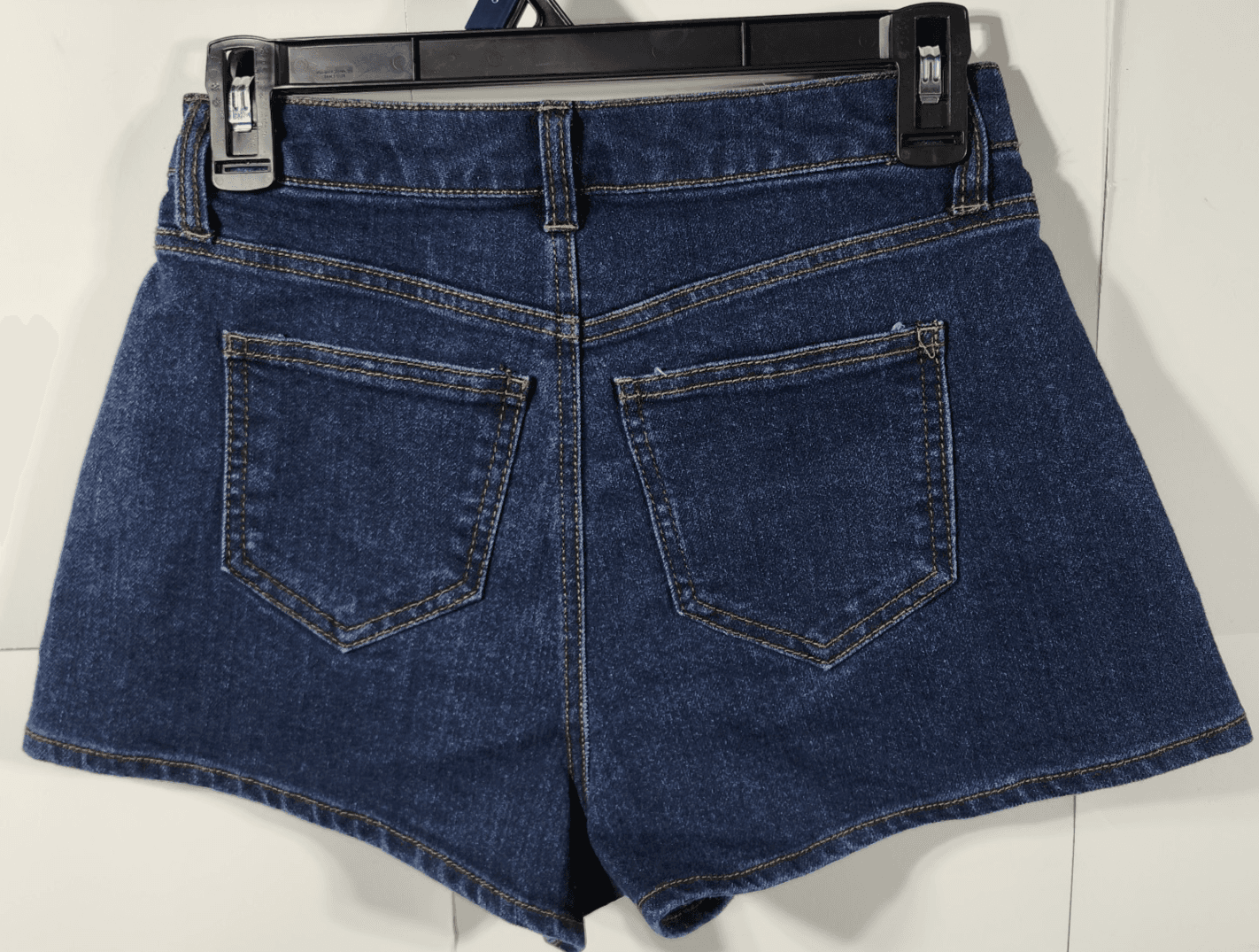 No Boundaries Denim Shorts Size 0 Womens High Rise Blue Stretch Mom NEW - Thumbnail 4