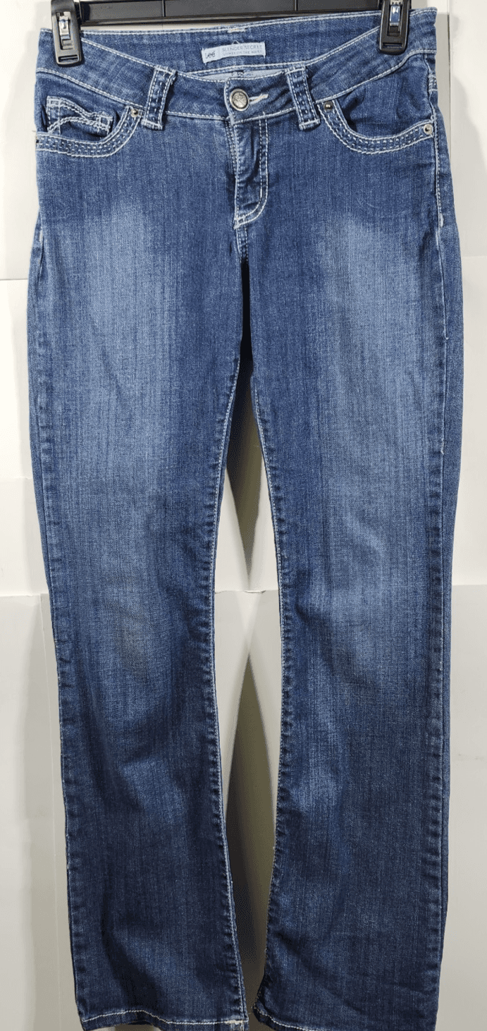 Lee Women's 4 Jeans Slender Secret Lower On The Waist Bootcut Blue Denim