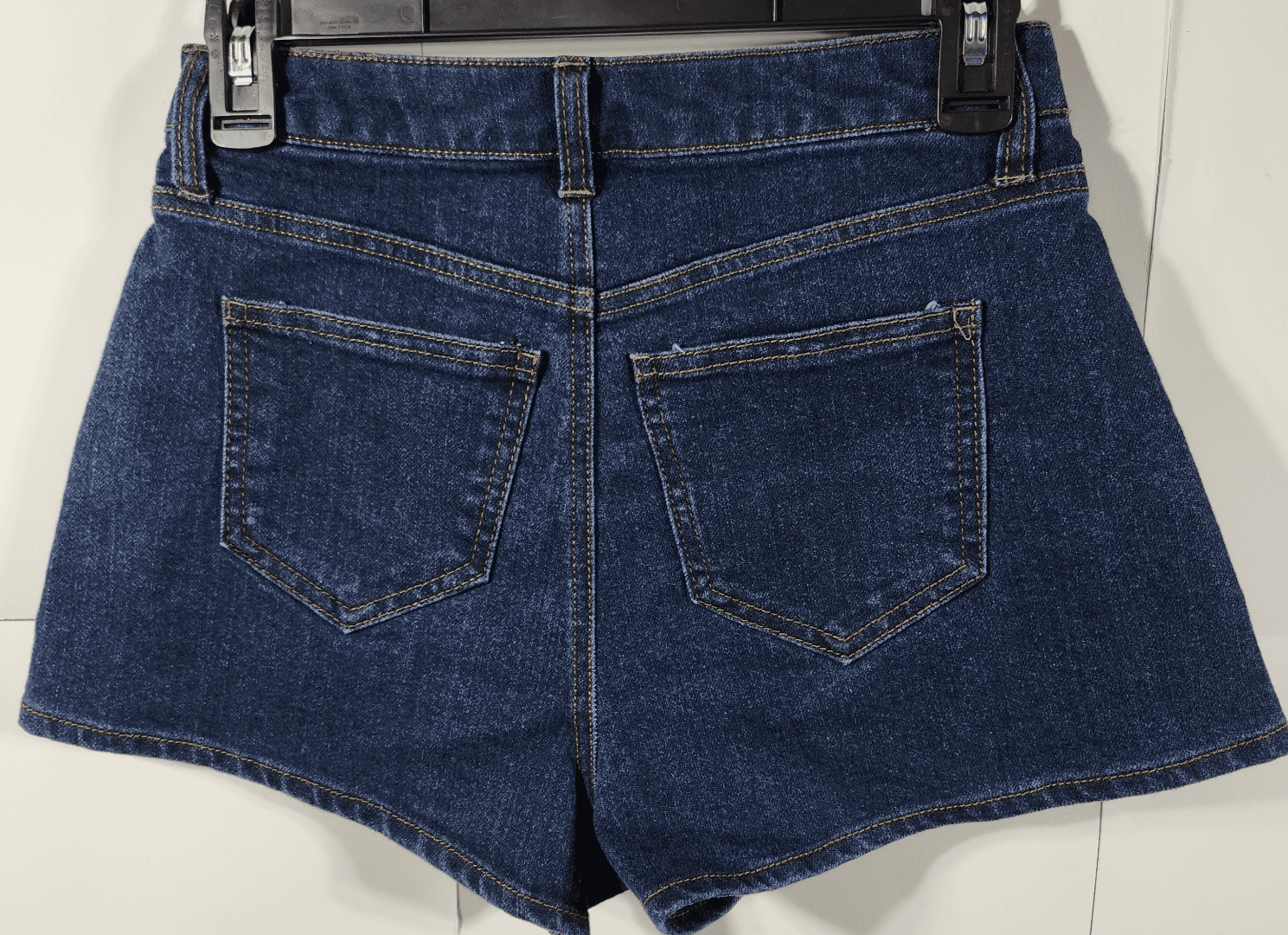 No Boundaries Denim Shorts Size 0 Womens High Rise Blue Stretch Mom NEW - Thumbnail 6