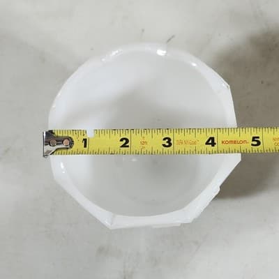 Vintage Milk Glass Grape Dish Bowl Planter Footed Scallop Edge E. O. Brody - Thumbnail 4