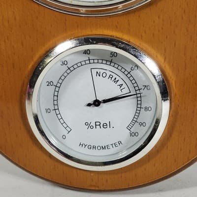 Wooden Wall Mount Home Weather Station Thermometer Barometer Hygrometer - Thumbnail 4