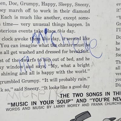 Walt Disney The Seven Dwarfs and their Diamond Mine Vinyl Record - Thumbnail 7