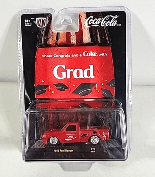 2026 M2 Machines Coca-Cola 1995 Ford Ranger Grad Red Pickup Truck 1/64 Toy NEW - Thumbnail 6