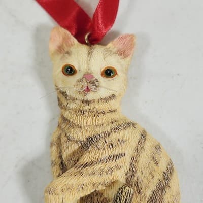 Tabby Cat Christmas Tree Ornament - Thumbnail 2