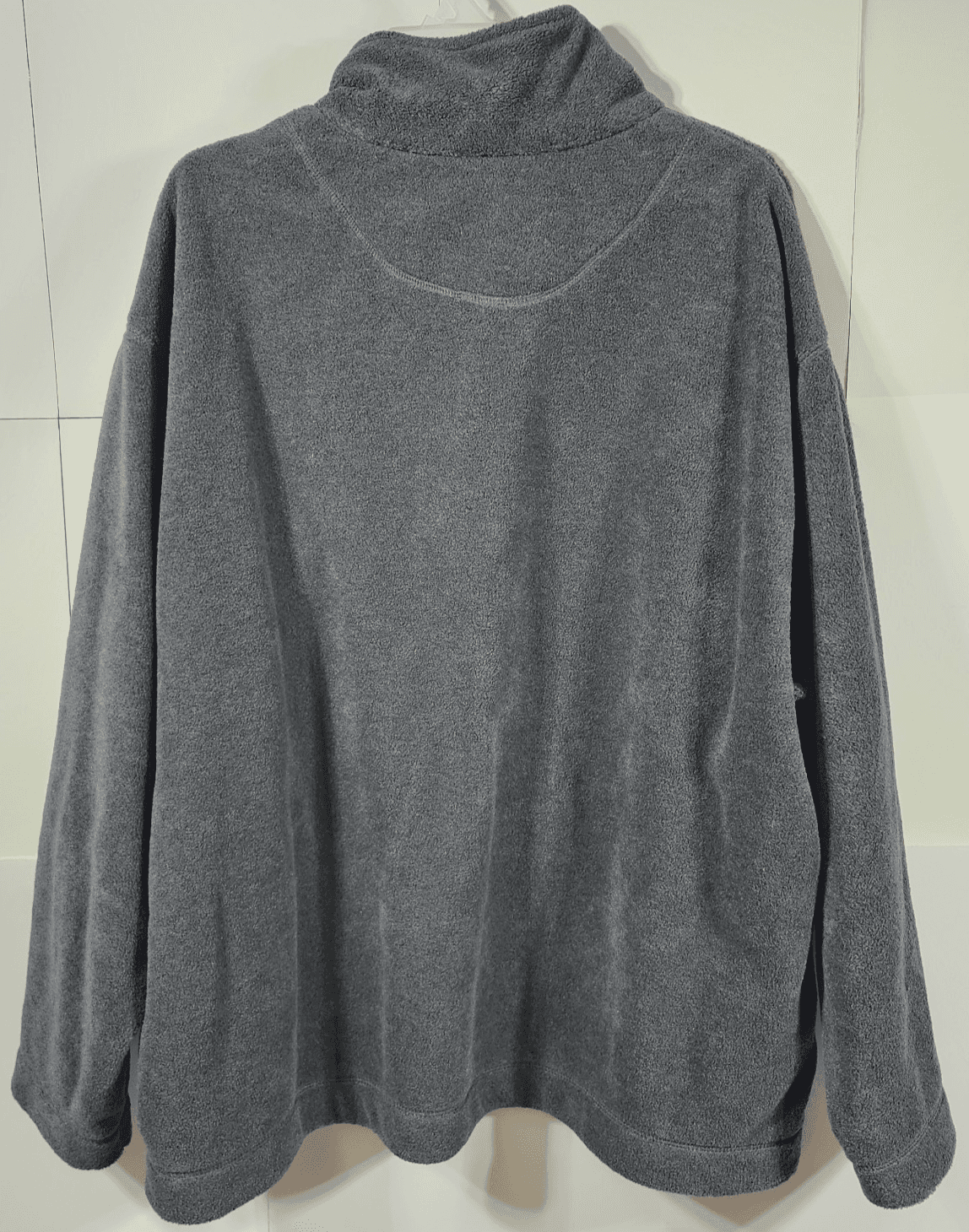 St Johns Bay Men's Jacket XL Long Sleeve Fleece 1/4 Zip Pullover Gray - Thumbnail 4