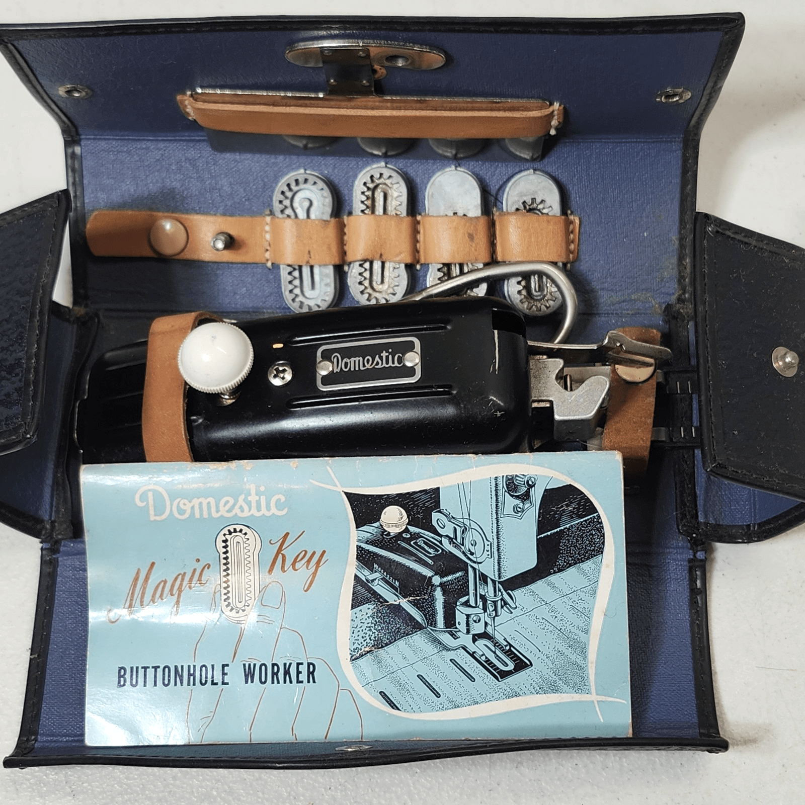 Vintage Buttonholer Domestic Rotary Sewing Machine Accessories & Manual