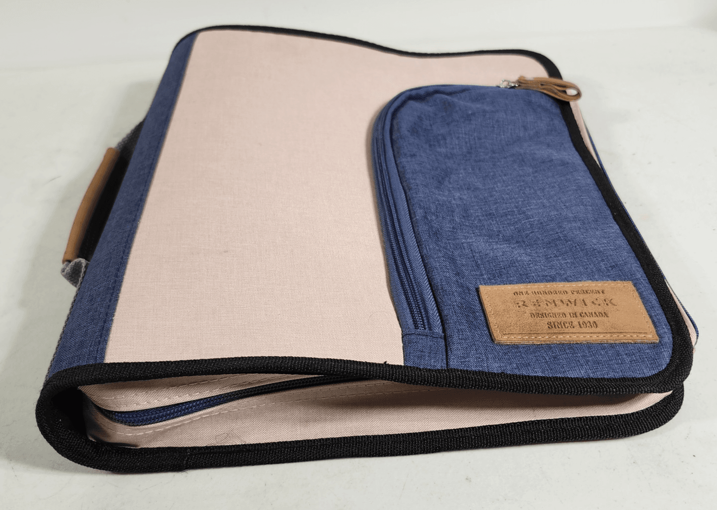 Renwick Full Zip Planner 3 Ring Binder With Handle Pink Blue Canada Made - Thumbnail 2
