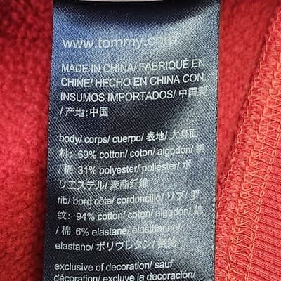 Tommy Hilfiger Mens 1/4 Zip Color Block Spell Out Sweatshirt Size S Y2K Hip Hop - Thumbnail 8