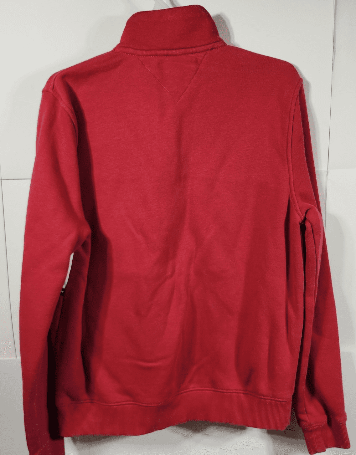 Tommy Hilfiger Mens 1/4 Zip Color Block Spell Out Sweatshirt Size S Y2K Hip Hop - Thumbnail 6