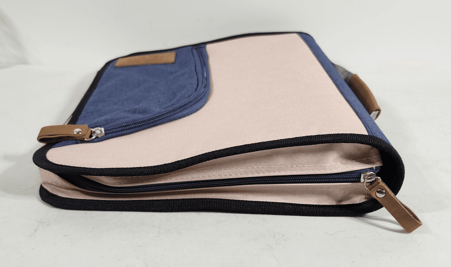 Renwick Full Zip Planner 3 Ring Binder With Handle Pink Blue Canada Made - Thumbnail 4