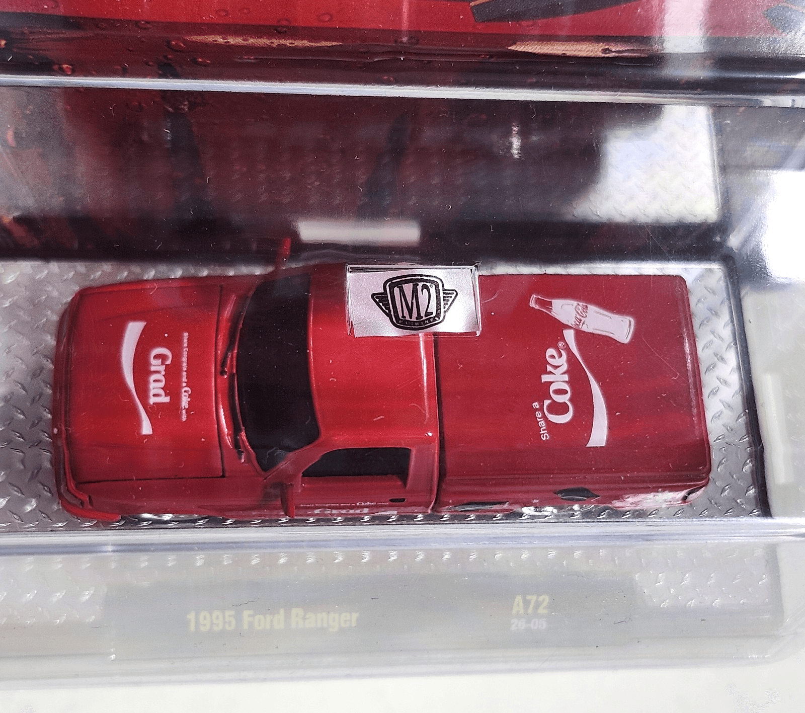 2026 M2 Machines Coca-Cola 1995 Ford Ranger Grad Red Pickup Truck 1/64 Toy NEW - Thumbnail 2