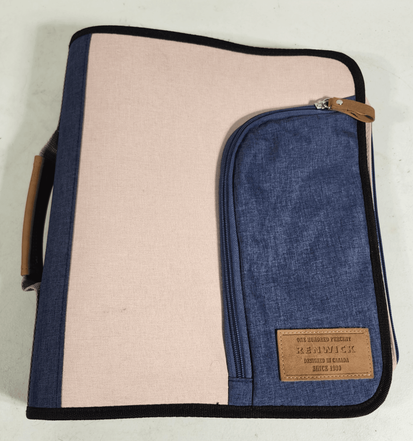 Renwick Full Zip Planner 3 Ring Binder With Handle Pink Blue Canada Made