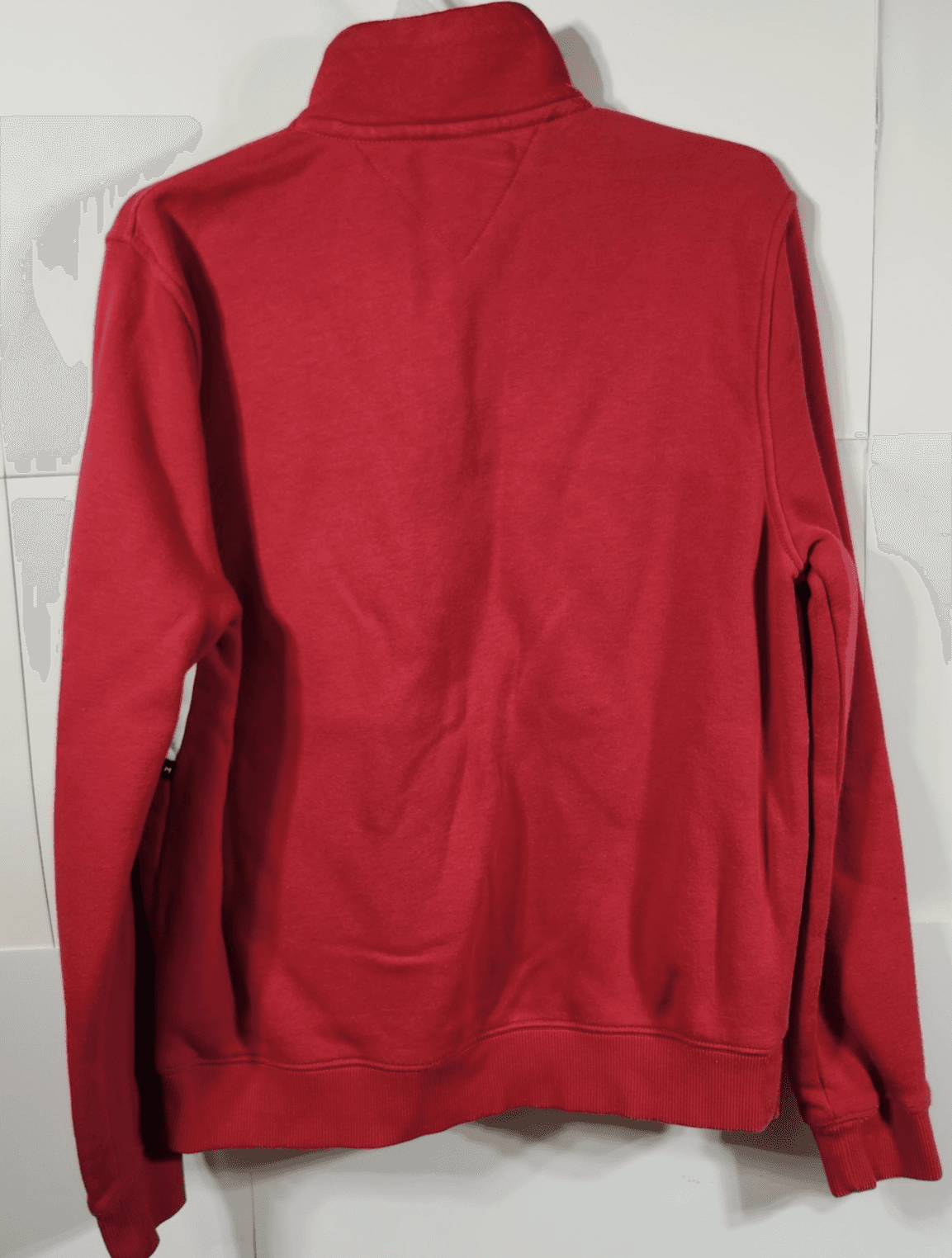 Tommy Hilfiger Mens 1/4 Zip Color Block Spell Out Sweatshirt Size S Y2K Hip Hop - Thumbnail 4