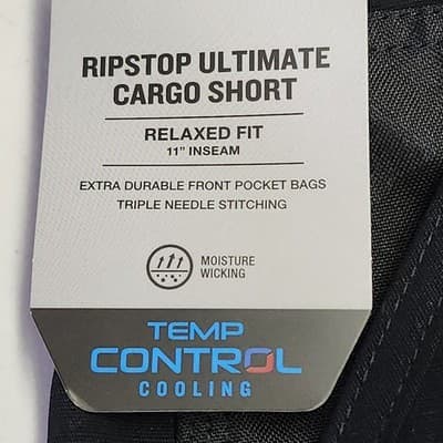 Dickies Men's Ripstop Cargo Shorts Size 44 Black Relaxed Fit NEW - Thumbnail 7