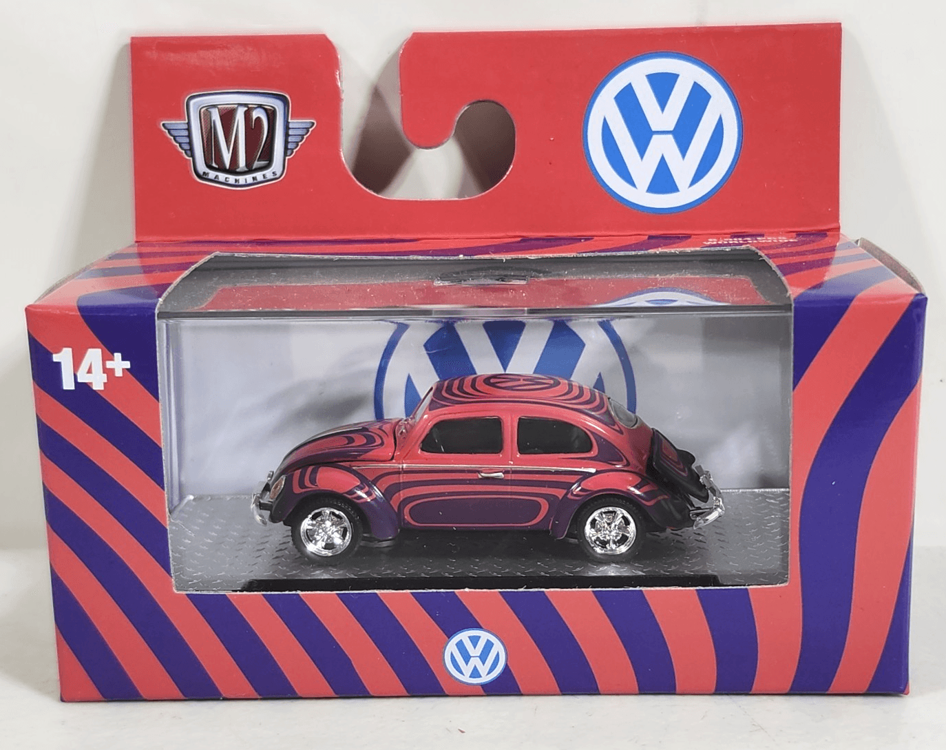 M2 Machines 1953 Volkswagen Beetle Deluxe Psychedelic Purple and Pink Toy NEW